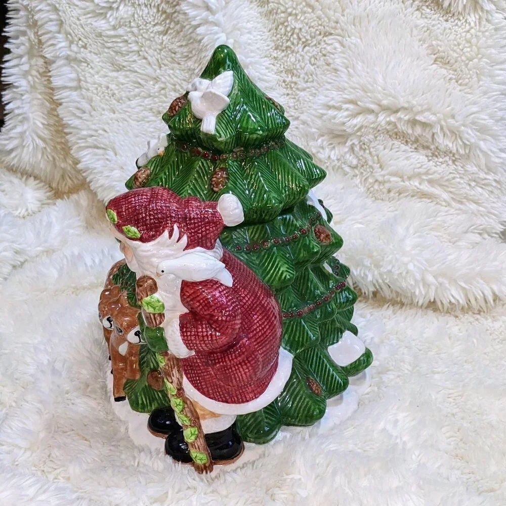 'Winter Enchantment' Santa Christmas Cookie Jar Circa 1999